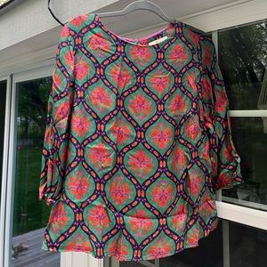 Boden royal paisley pattern blouse